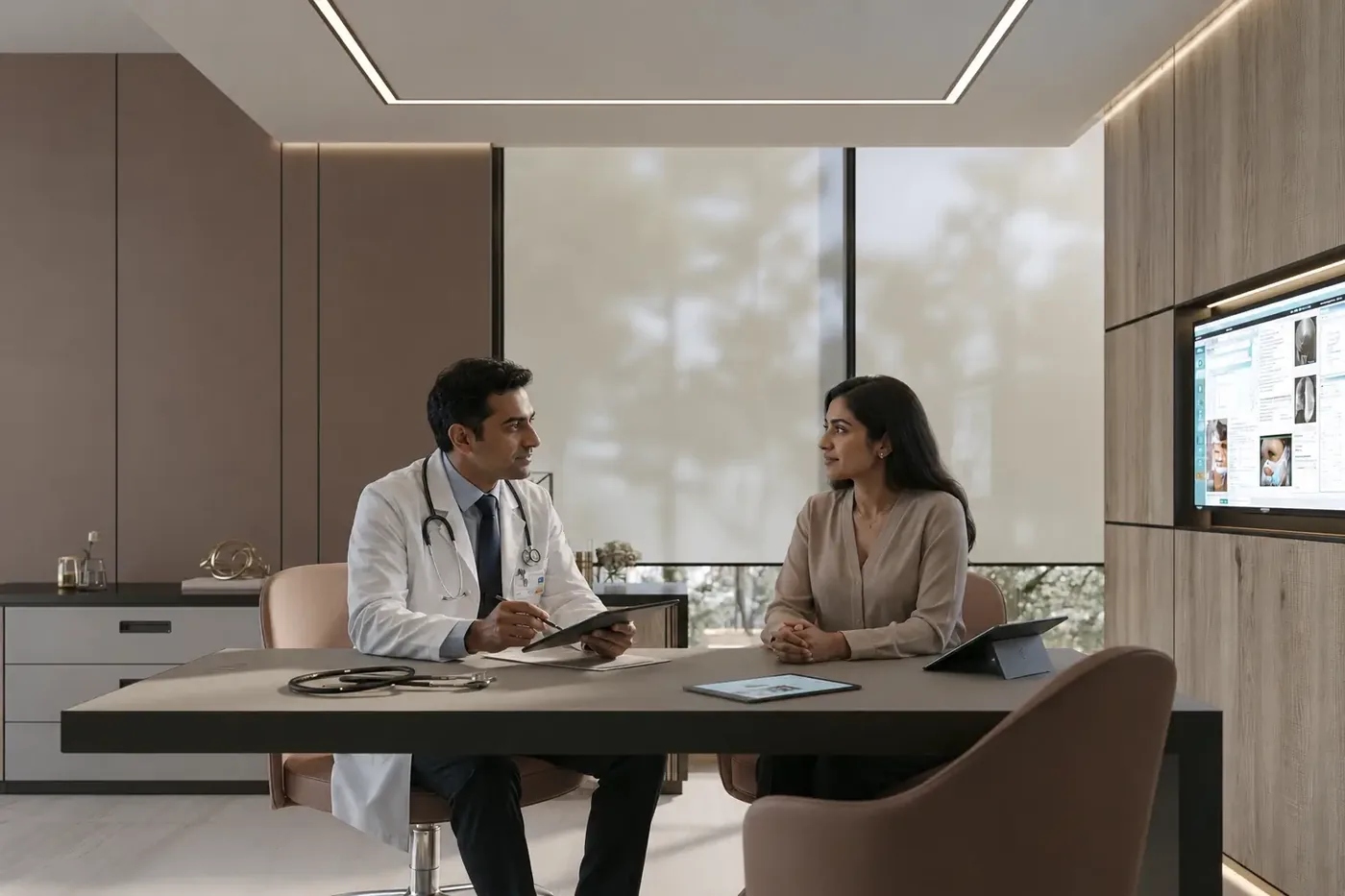 An EVEN OPTICALS optometrist consulting a patient in Bengaluru
